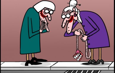 dentures cartoon