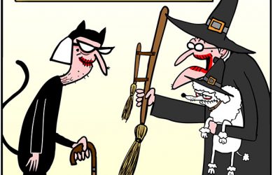 halloween broom cartoon