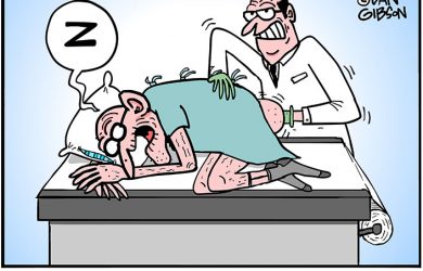 prostate exam cartoon